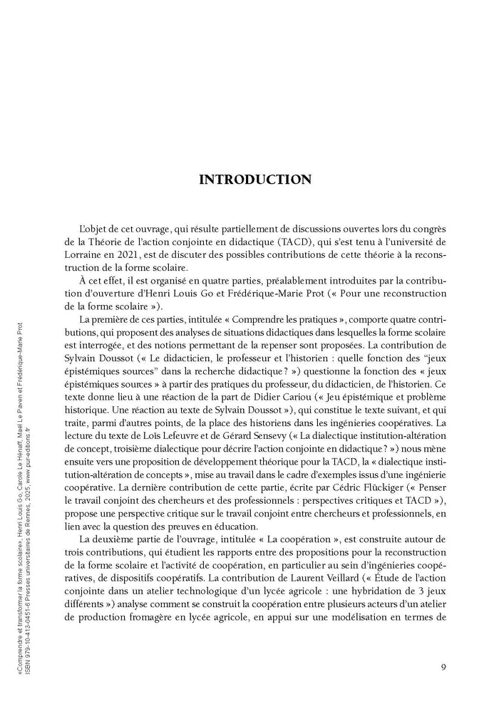 Comprendre et transformer la forme scolaire