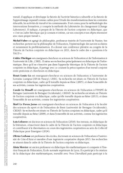 Comprendre et transformer la forme scolaire