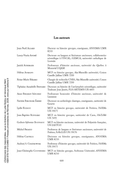 Dictionnaire des masculinités en Grèce ancienne