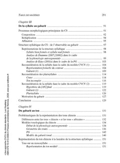 Une approche CVCV du chinois standard