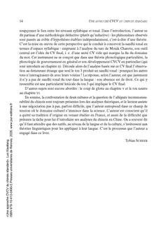 Une approche CVCV du chinois standard