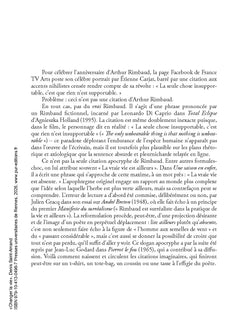 Changer la vie, Poétique et usages de Rimbaud