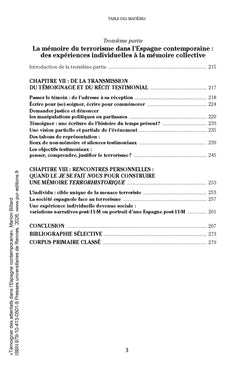 Témoigner des attentats dans l'Espagne contemporaine