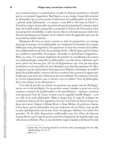Athènes et Jérusalem face à la naissance de la philosophie