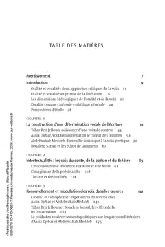 Poétiques des voix francophones