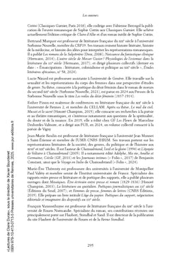 Lectures de Claire de Duras