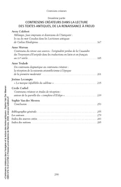 Contresens créateurs dans l'exégèse et la lecture des textes antiques