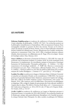 Contresens créateurs dans l'exégèse et la lecture des textes antiques