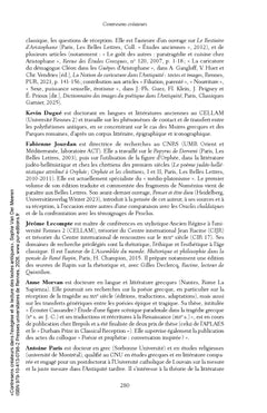 Contresens créateurs dans l'exégèse et la lecture des textes antiques