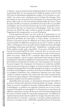 Former aux métiers de la traduction aujourd'hui et demain