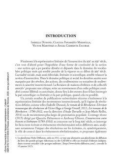 Écrire l'insurrection à l'époque contemporaine
