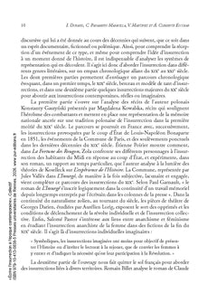 Écrire l'insurrection à l'époque contemporaine