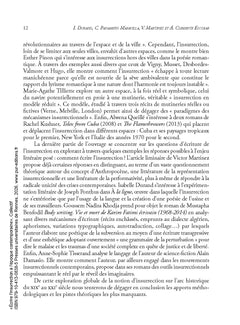 Écrire l'insurrection à l'époque contemporaine