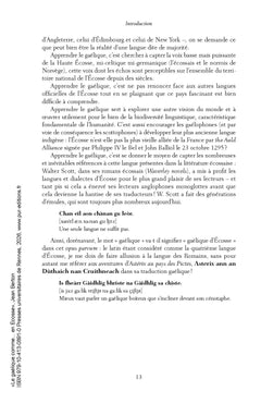 Le gaélique... comme en Écosse
