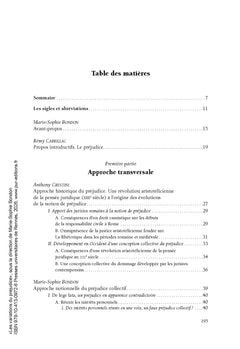Les variations du préjudice