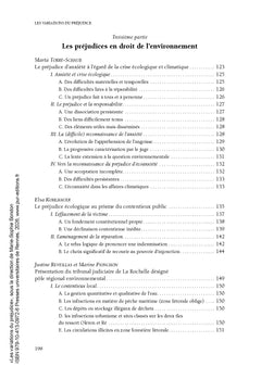 Les variations du préjudice