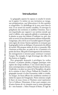 Pour une géographie sensible