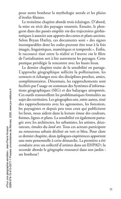 Pour une géographie sensible