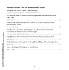 L'Amazonie : vers une nouvelle histoire globale