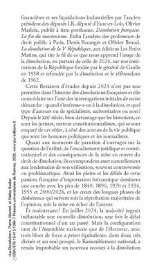 La Dissolution