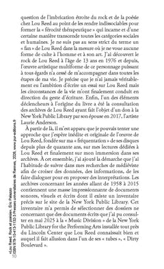 Lou Reed. Rock et poésie