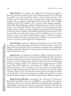 Poétiques de la poussière