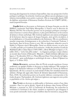 Poétiques de la poussière