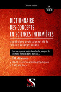 DICTIONNAIRE DES CONCEPTS EN SCIENCES INFIRMIERES 4EME ED