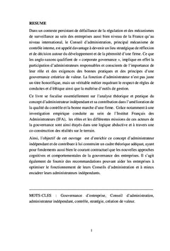 L'administrateur independant en theorie et en pratique