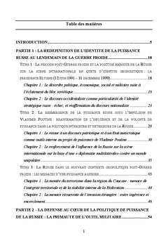 La puissance russe dans la période post-Guerre froide