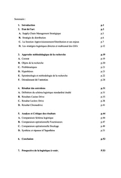 Importance strategique de l'evolution du schema logistique