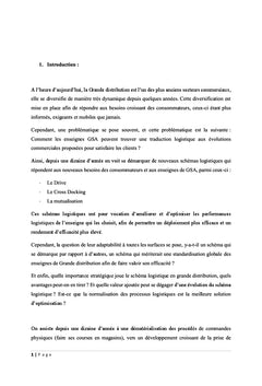 Importance strategique de l'evolution du schema logistique
