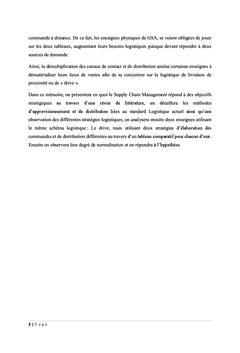 Importance strategique de l'evolution du schema logistique