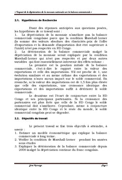 Impact de la dépréciation de la monnaie sur la balance commerciale