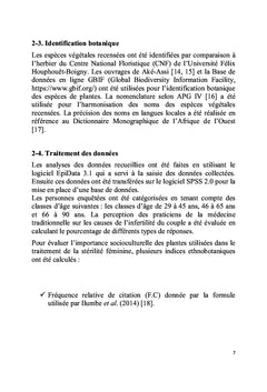 Plantes médicinales utilisées dans le traitement de l'infertilité