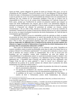 Le droit à l'alimentation