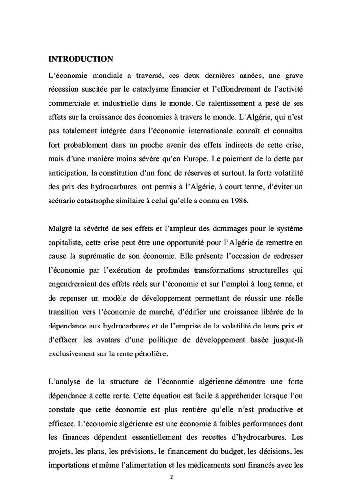Algérie otage de ses hydrocarbures