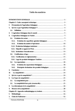 Essai de mesure de la compétitivité des produits agricoles biologiques