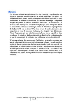 Interaction tangible et collaborative