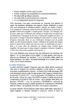 Interaction tangible et collaborative