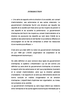La notion du gouvernement d'entreprise au Maroc