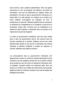La notion du gouvernement d'entreprise au Maroc