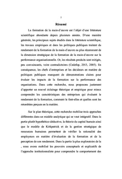L'évaluation du rendement de la formation de la main-d'oeuvre - Tome 2