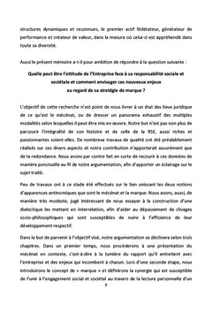 Mecenat et Marque : Dialectique d'une utilite socio-economique