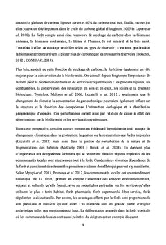 Séquestration de carbone et caractérisation des forêts communautaires
