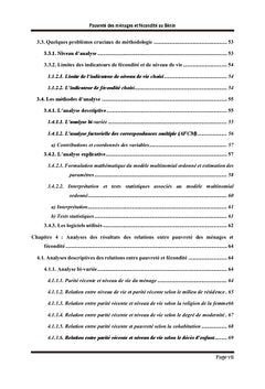 Pauvrete des menages et fecondite au BENIN