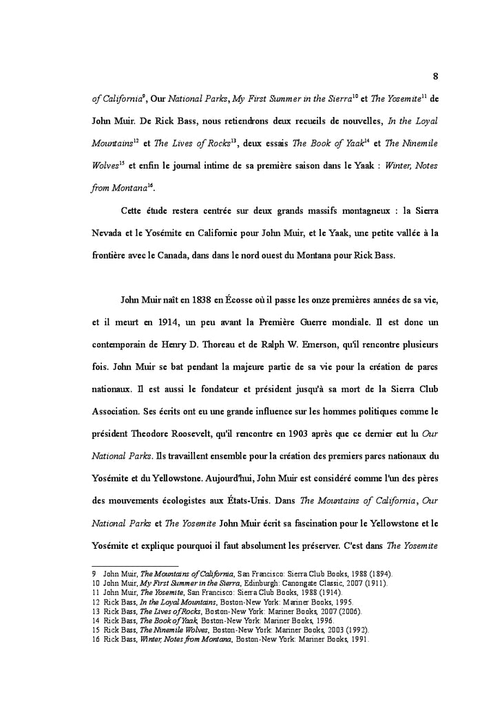 Un siècle de nature writing, John Muir et Rick Bass