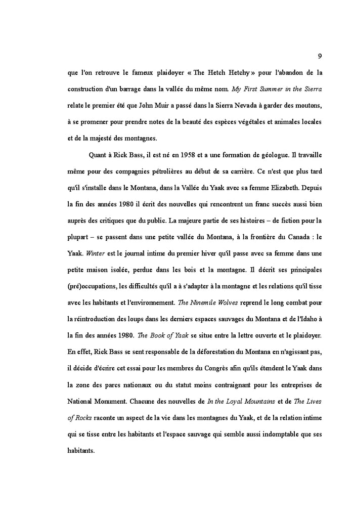 Un siècle de nature writing, John Muir et Rick Bass