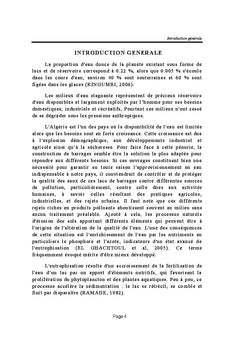 Le phénomène d'eutrophisation