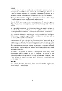 Amélioration de la performance de Projets via le Suivi-Evaluation